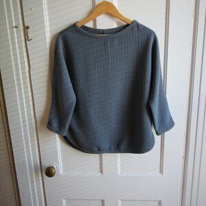 Max Studio blue boxy top